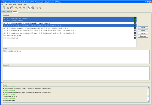 UPPAAL verifier